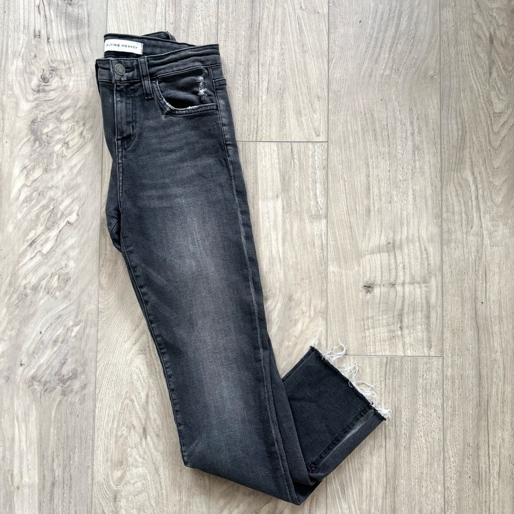 NWOT Flying Monkey - Bottom Slit Raw Hem Pants